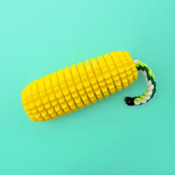 Dog Dental Chew Toy | Corn Dog Toy | Dog Toothbrush Toy | Dental Health Toy | Durable Dog Chew | Dental Care for Dogs | Puppy Chew